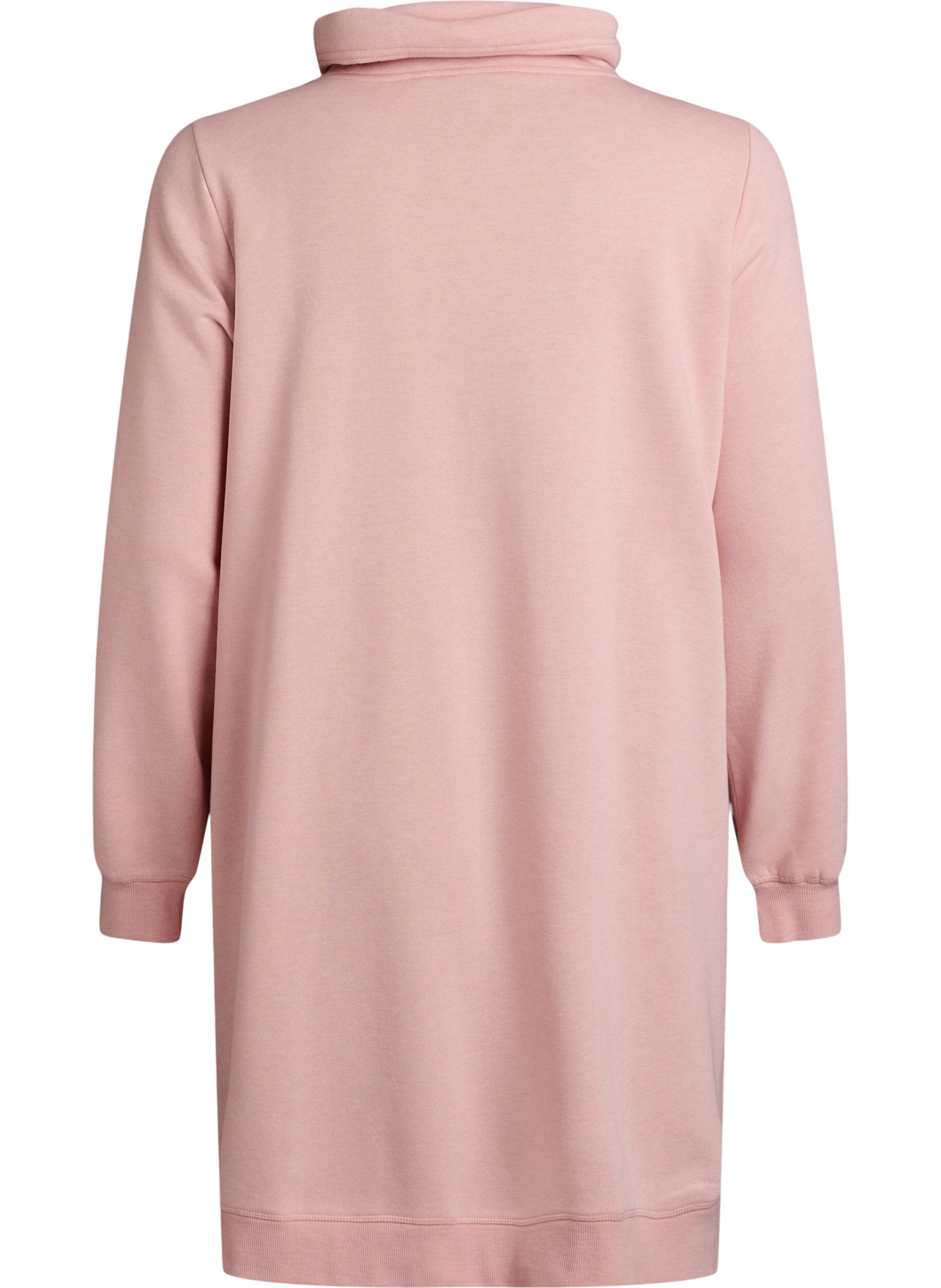ZizziKurzes Sweatshirtkleid mit Stehkragen und Taschen, Rot, Packshot image number 1
