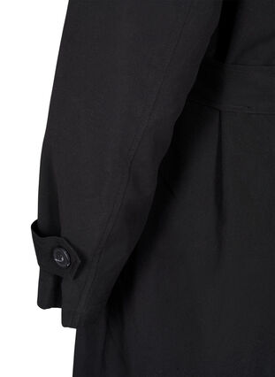 Langer Trenchcoat mit Gürtel, Black, Packshot image number 4