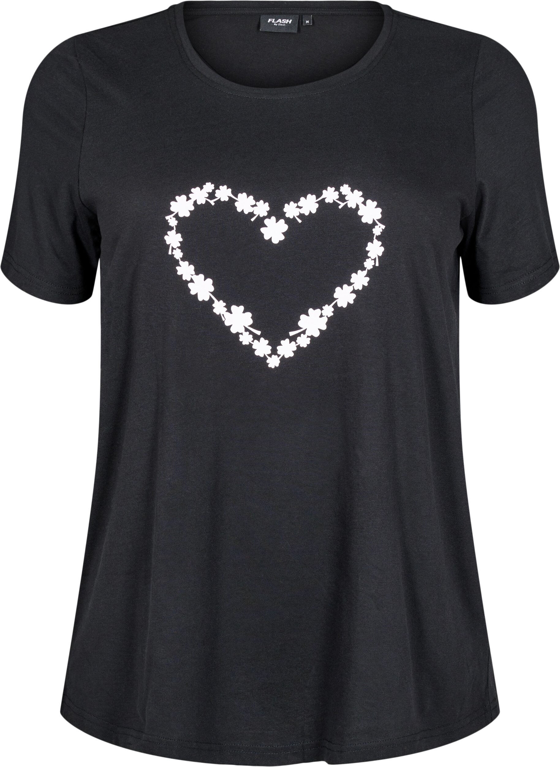 Zizzi FLASH - T-Shirt mit Print, Schwarz, Packshot image number 0