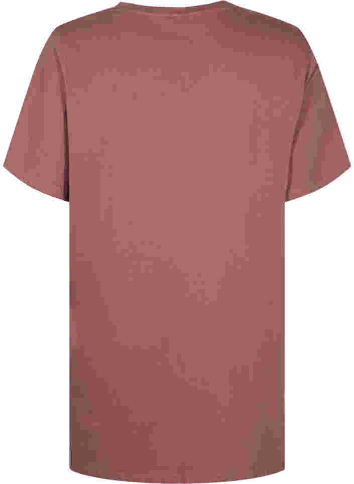 Oversized Nacht T-Shirt aus Bio-Baumwolle, Rose Brown W. Relax , Packshot image number 1