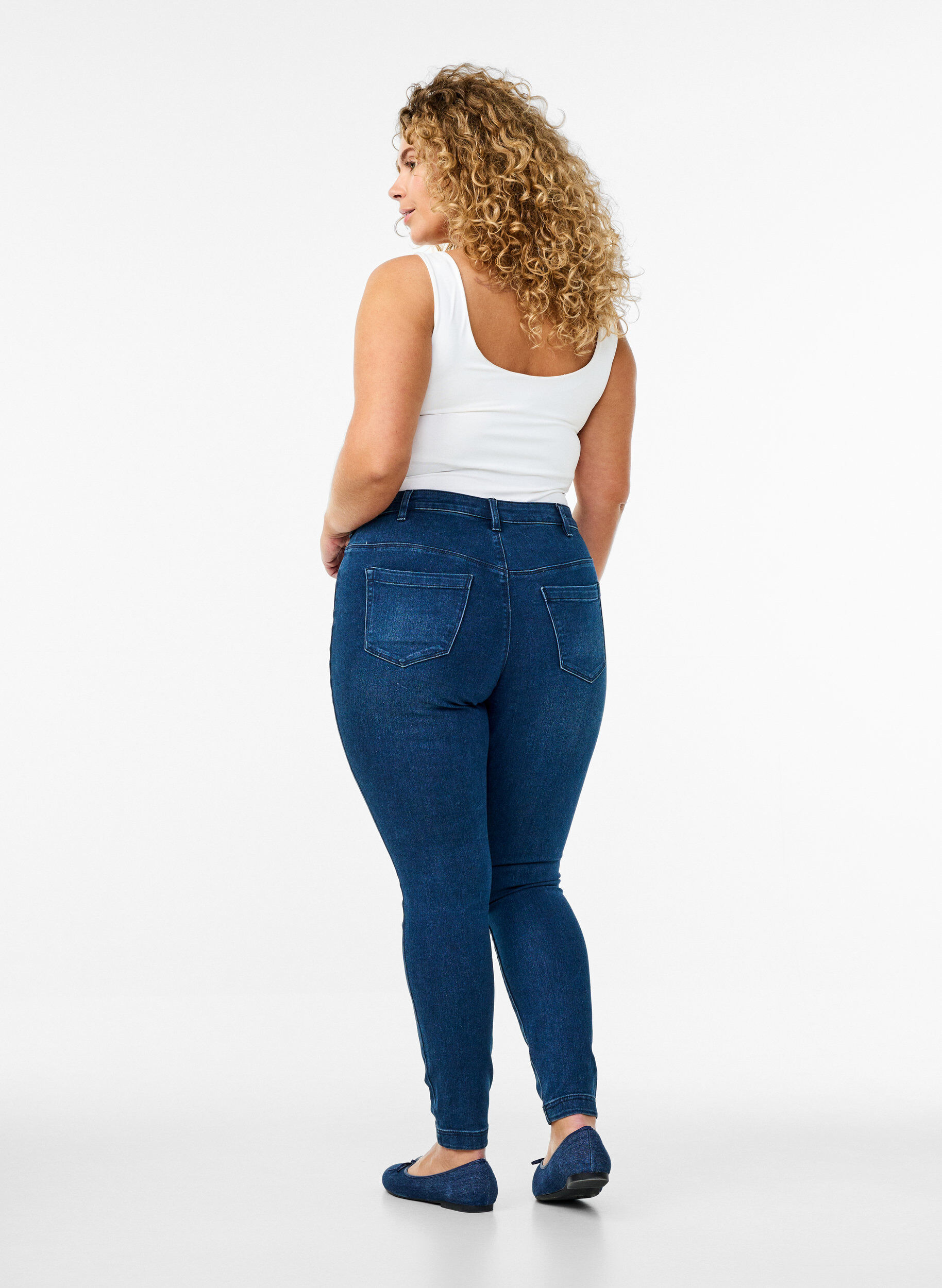 Zizzi Jeggings aus Baumwollmischung, Blau, Model image number 1