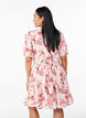Kurzes Kleid mit Blumenprint und V-Ausschnitt, Pink, Model image number 2