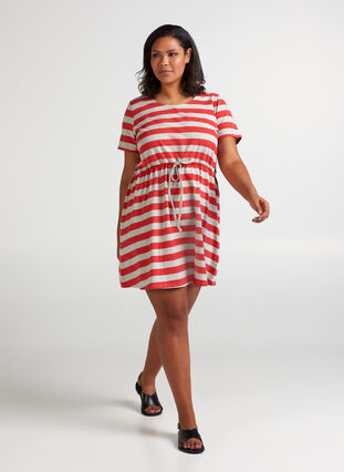 Kurzes Kleid, LGM W. Red Stripe, Model image number 2