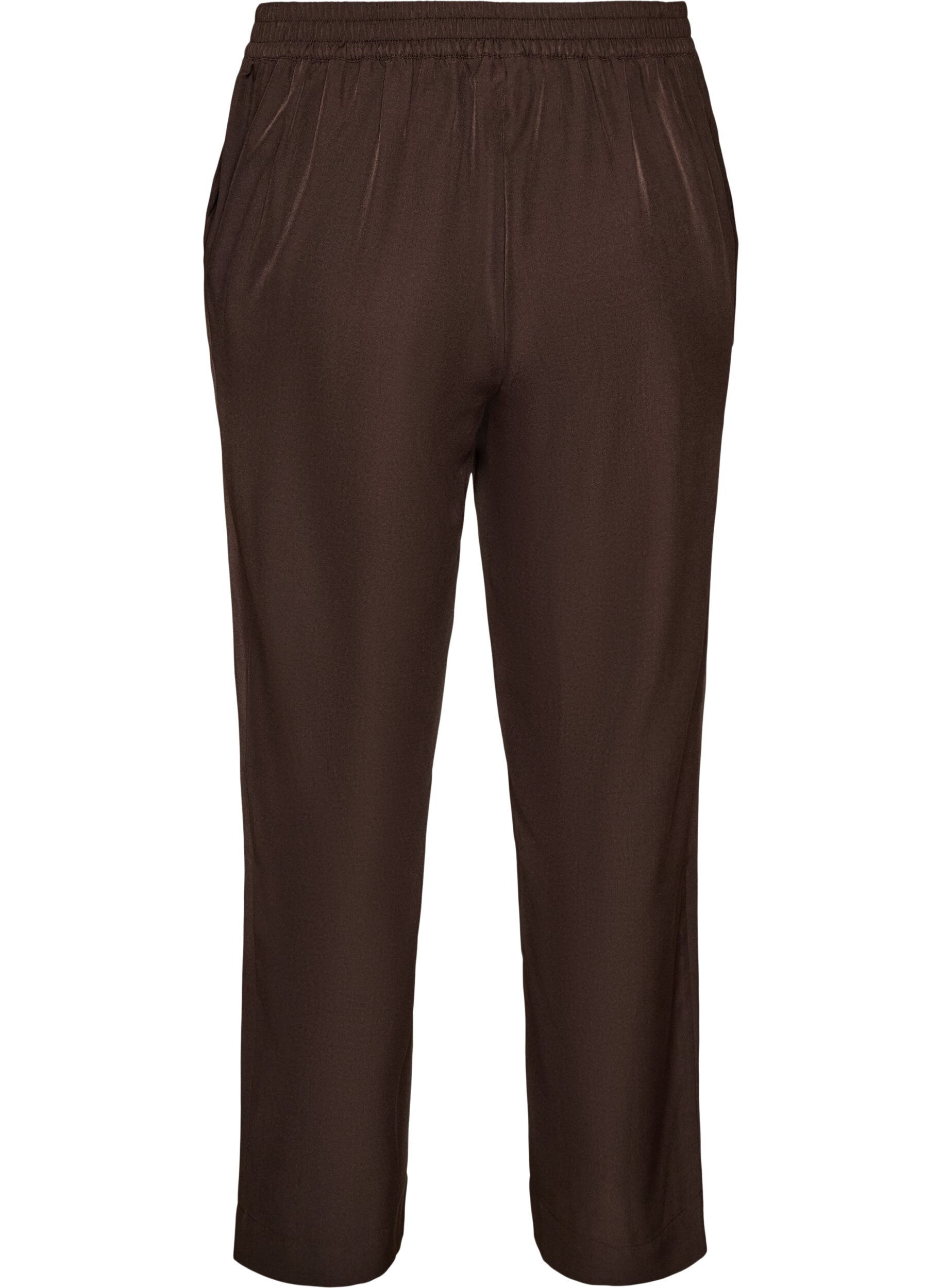 ZizziLockere Hose mit Taschen, Braun, Packshot image number 1