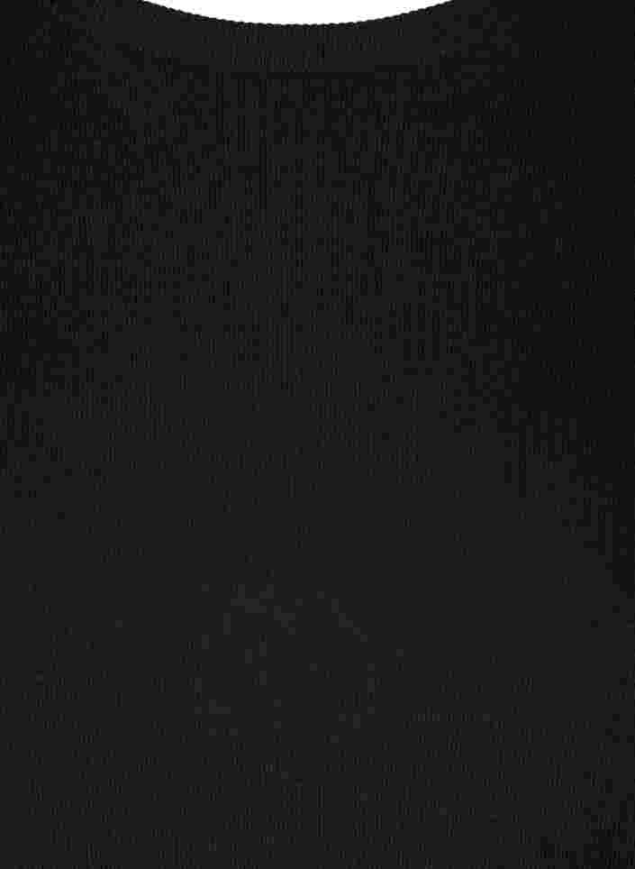 Strickbluse mit Viskose und Ballonärmeln, Black, Packshot image number 2