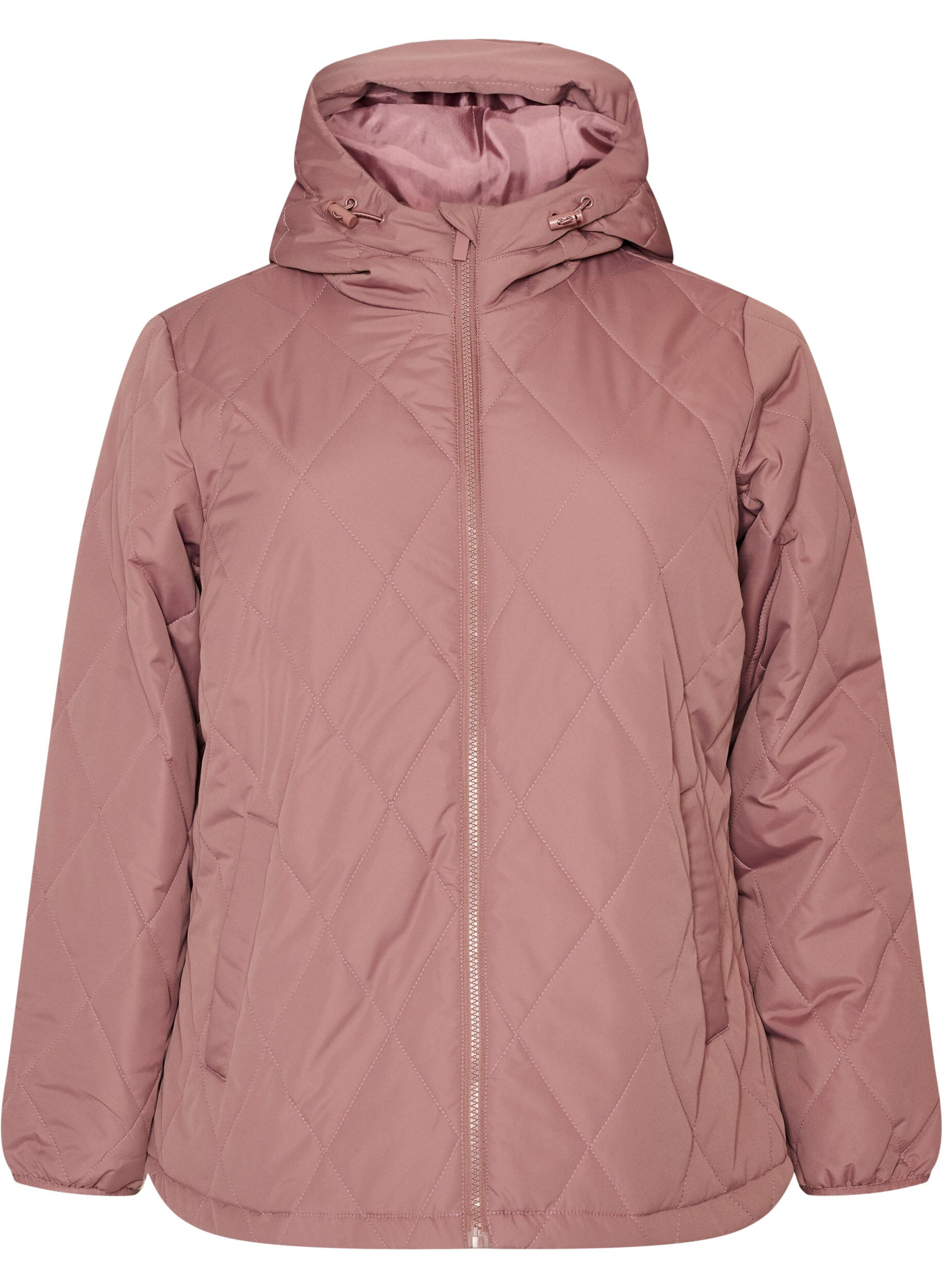 ZizziLeicht wattierte Jacke mit Rautensteppung, Rot, Packshot image number 0
