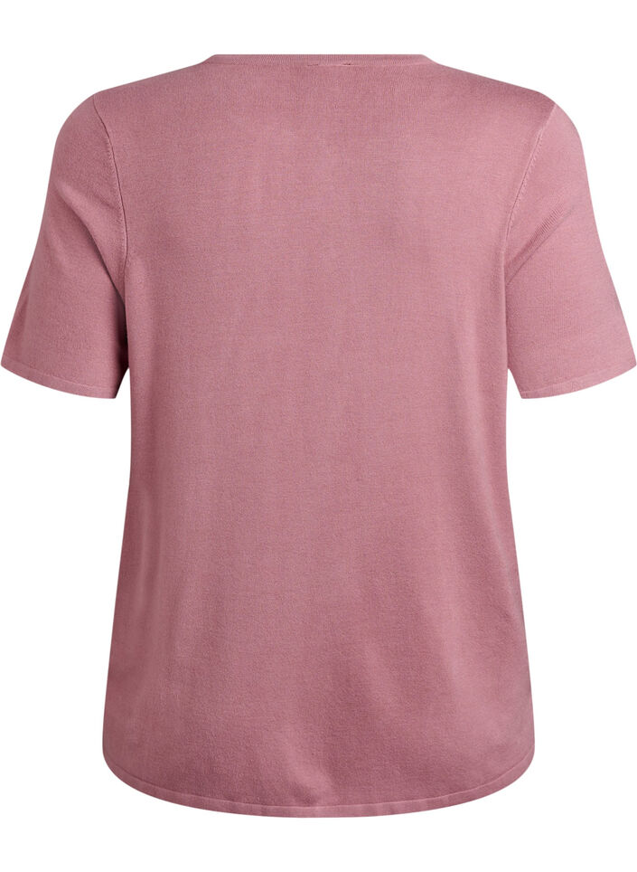 Kurz&auml;rmelige Strickjacke aus Viskose, Rot, Packshot image number 1