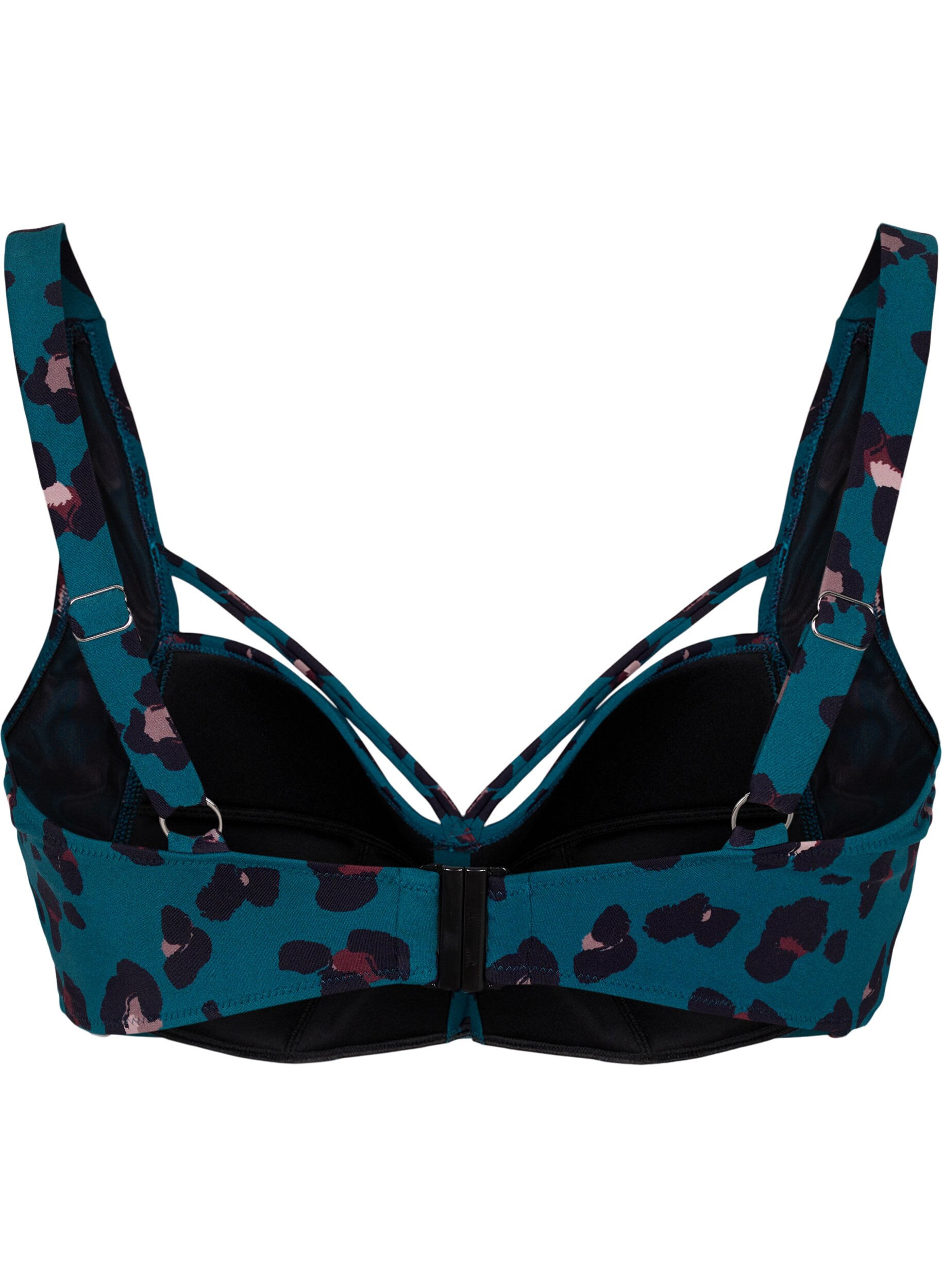 Zizzi Bikini-BH mit Raffung und Zierb&auml;ndern, Leopard, Packshot image number 1