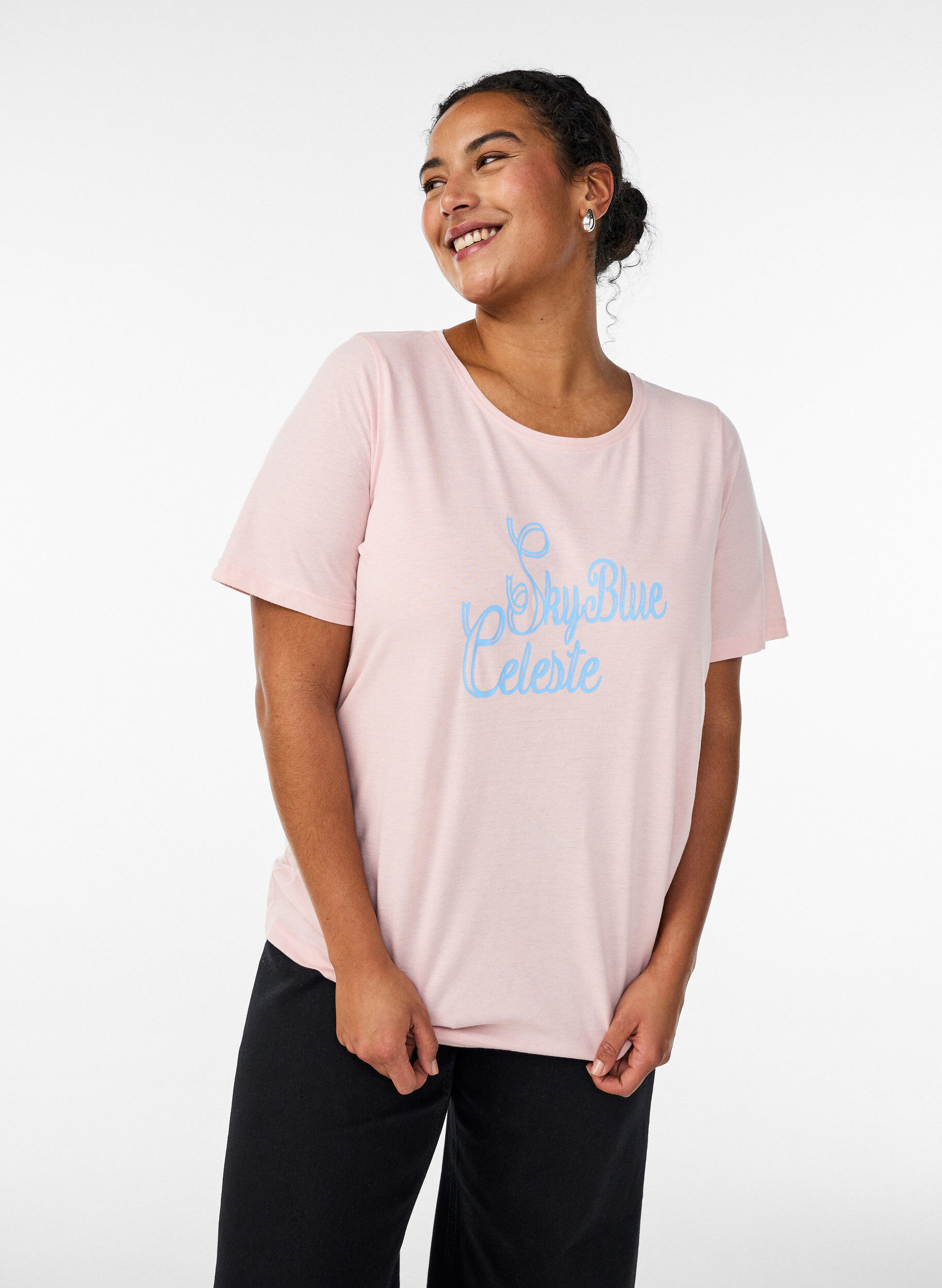 Zizzi FLASH - T-Shirt mit Print, Rot, Model image number 0