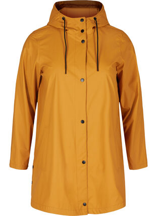 Regenjacke mit Kapuze und Taschen, Spruce Yellow, Packshot image number 0