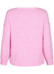Langärmliger Strickpullover mit Wollanteil und Rundhalsausschnitt, Begonia Pink Mel., Packshot image number 1