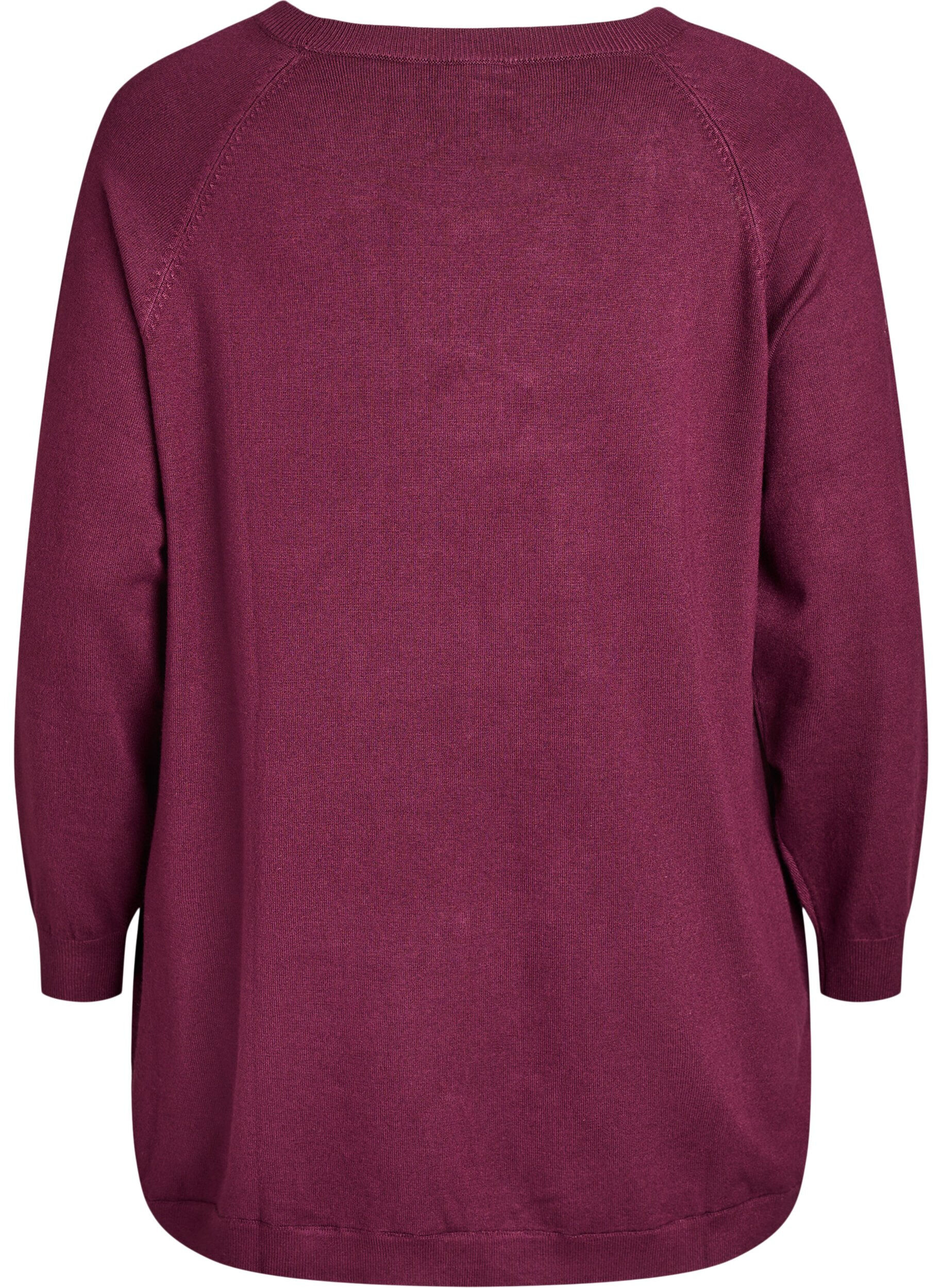 ZizziStrickbluse mit seitlichen Kn&ouml;pfen, Rot, Packshot image number 1