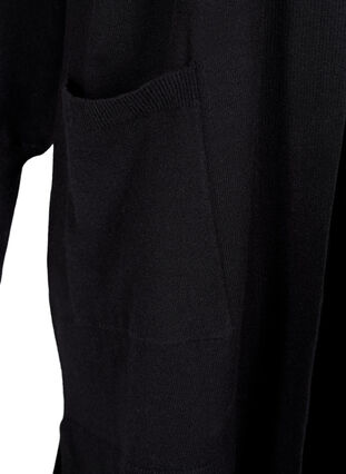 Lange Strickjacke mit Taschen, Black, Packshot image number 3