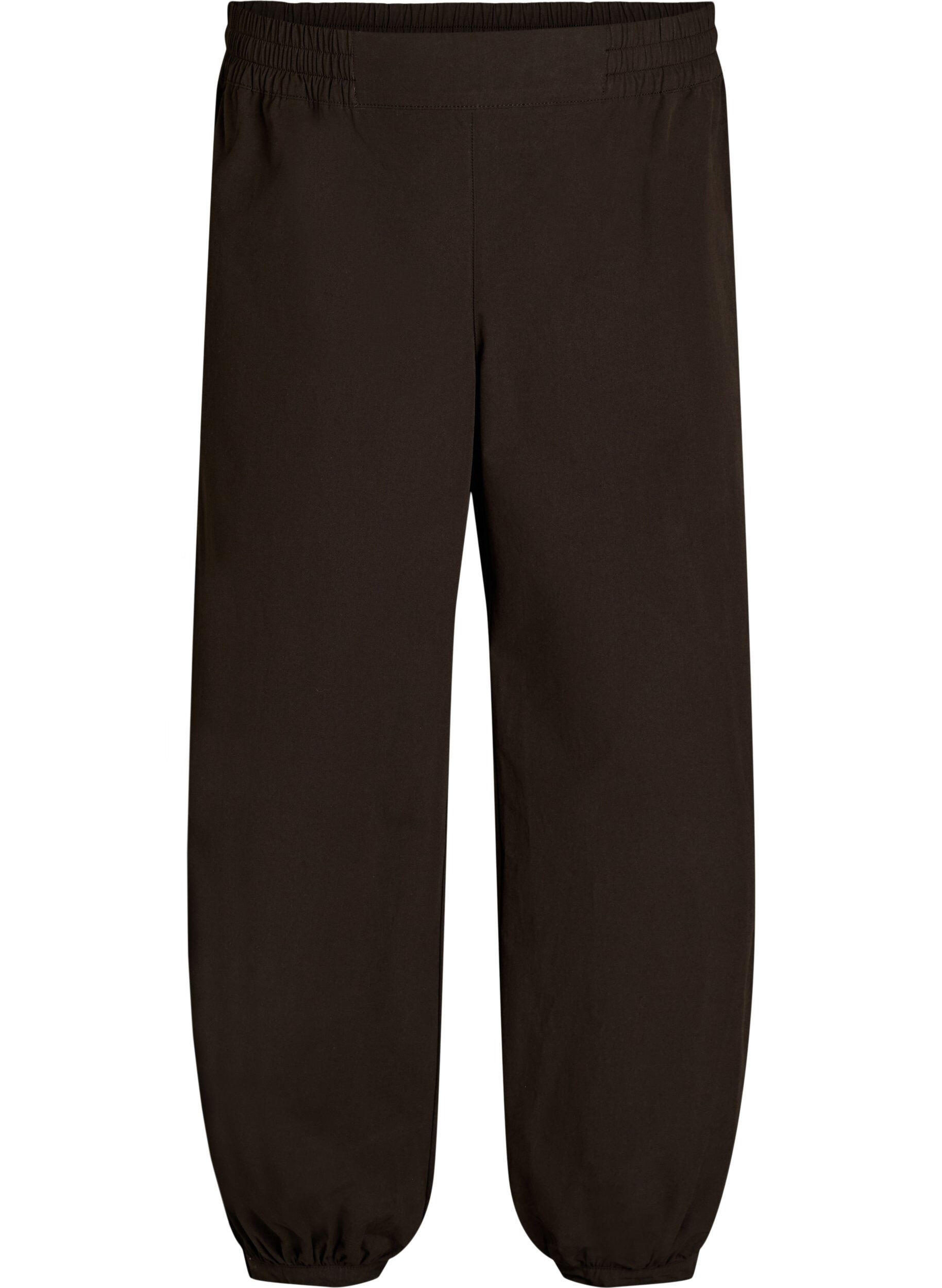 Zizzi Hoch taillierte Ballonhose aus Baumwolle, Braun, Packshot image number 0