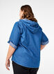 Jeansbluse mit Kapuze, Medium Blue Denim, Model image number 1