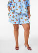 Shorts aus Baumwolle mit Tomaten-Print und hoher Taille, Blau, Model image number 0