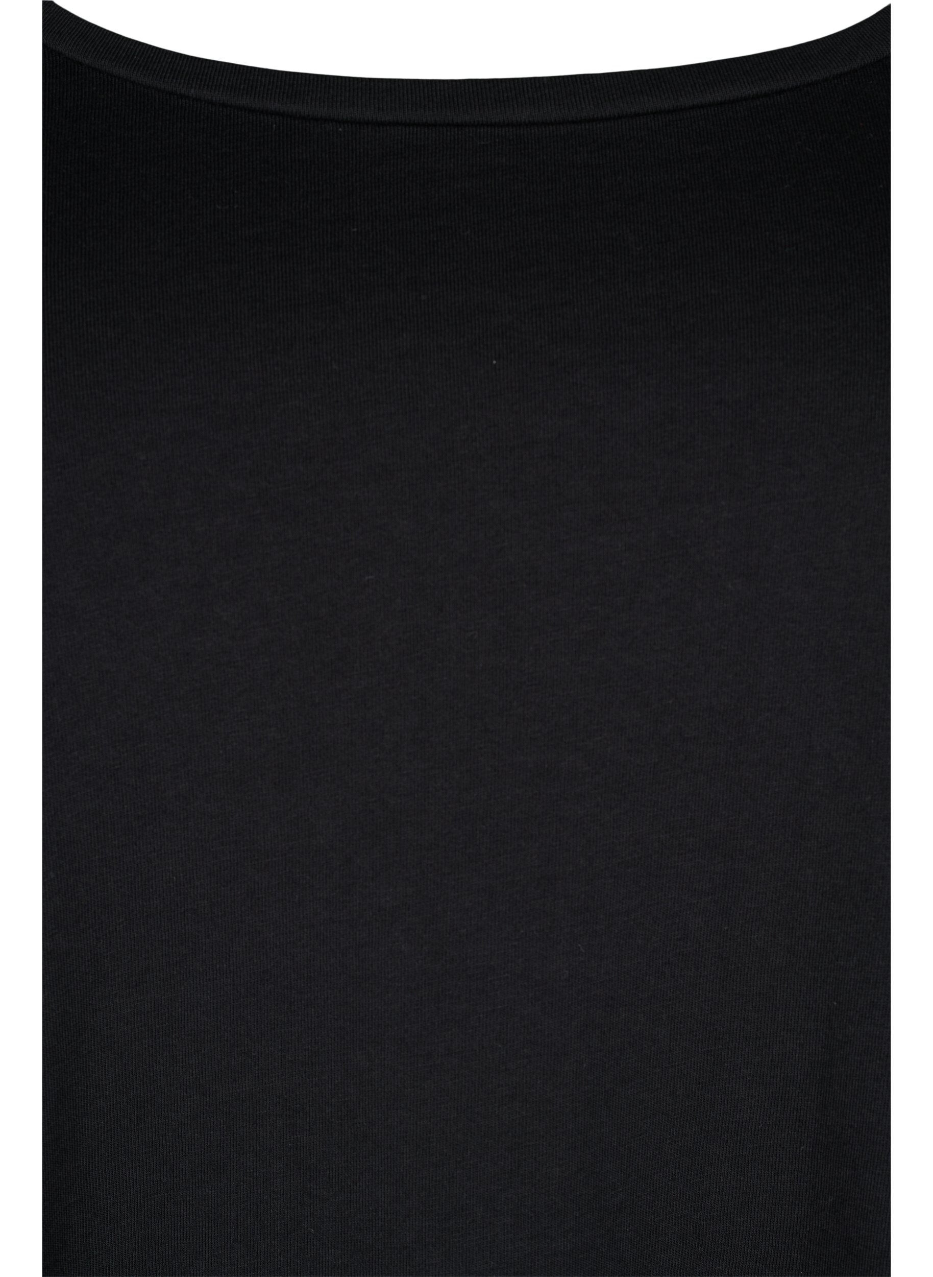 Zizzi 2er-Pack Basic-Bluse aus Baumwolle, Paisley Purple/Black, Packshot image number 3