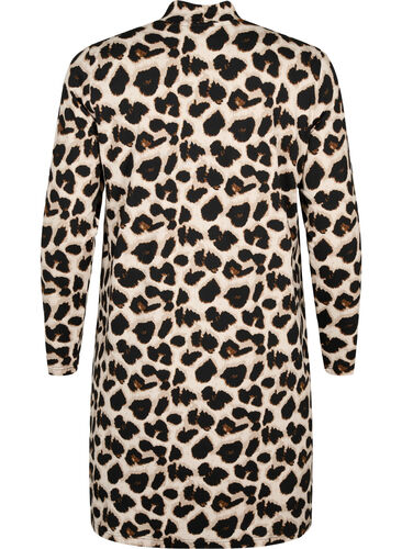 FLASH – Langärmeliges Kleid mit Rollkragen, Leopard AOP, Packshot image number 1