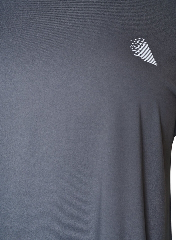 Einfarbiges Trainings-T-Shirt, Grau, Packshot image number 2