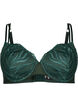 Geformter BH mit Stickerei, Grün, Packshot image number 0