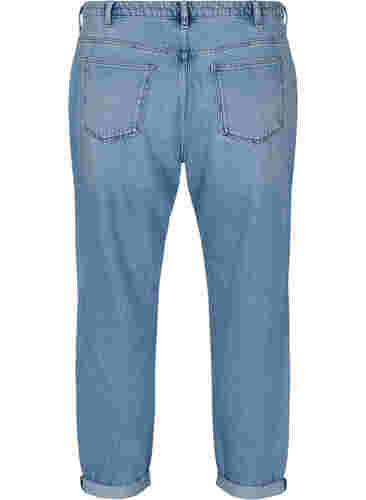 Mille Mom Fit Jeans mit Colour Block, Blue Denim Comb, Packshot image number 1