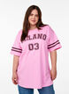 Sportliches Oversize-College-T-Shirt, Pink, Model image number 0