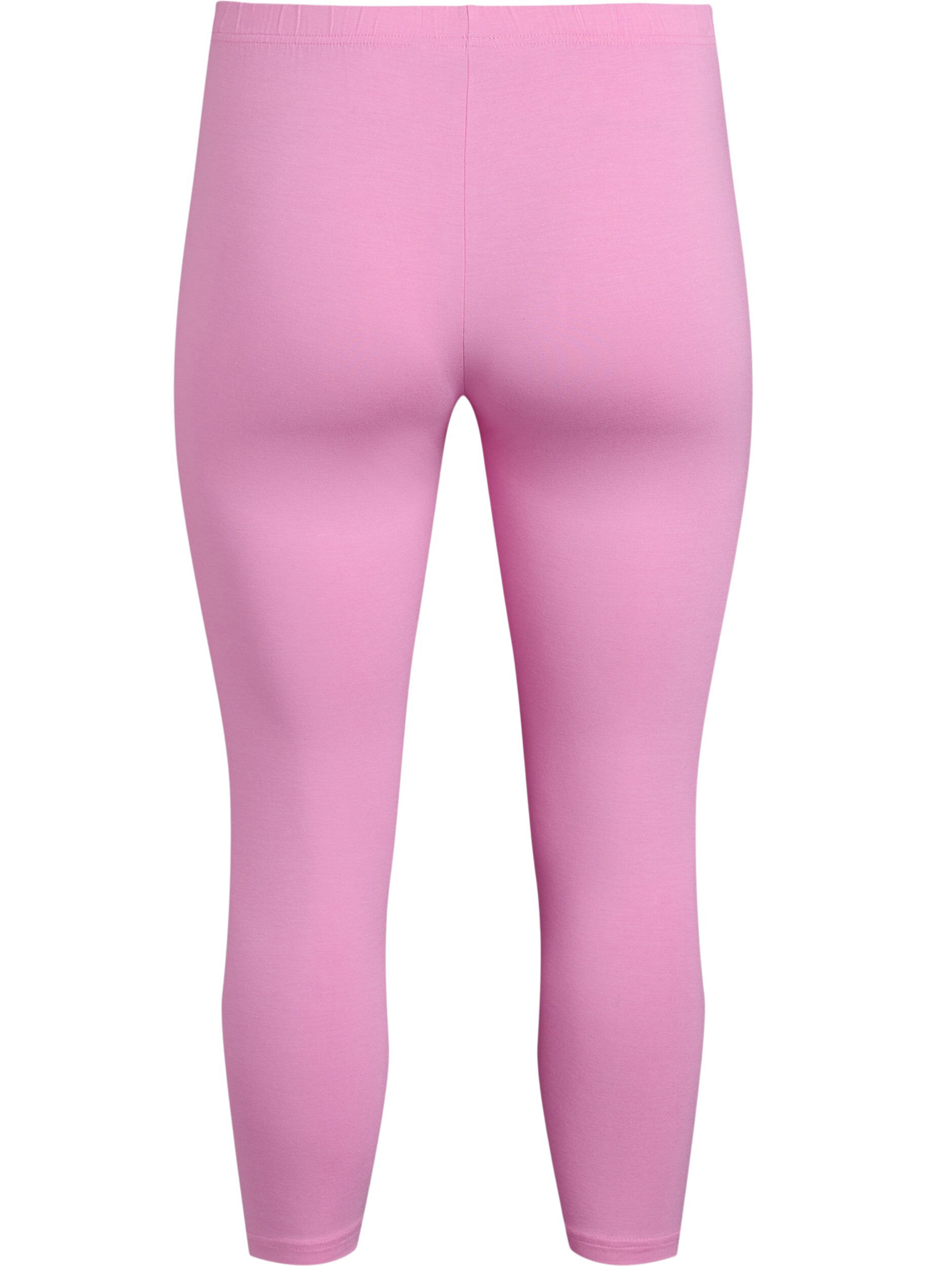 Zizzi Basic 3/4-Leggings aus Viskose, Pink, Packshot image number 1