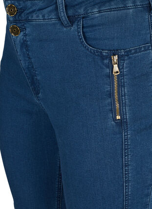 Slim Fit Denim Shorts, Medium Blue Denim, Packshot image number 2