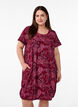 Kurz&auml;rmliges Baumwollkleid mit Aufdruck, Rot, Model image number 0