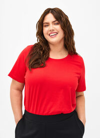 FLASH - T-Shirt mit Rundhalsausschnitt, High Risk Red, Model
