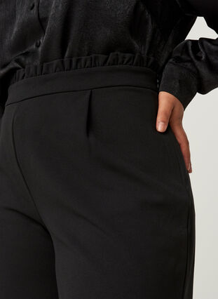Weit ausgestellte Hose, Black, Model image number 1