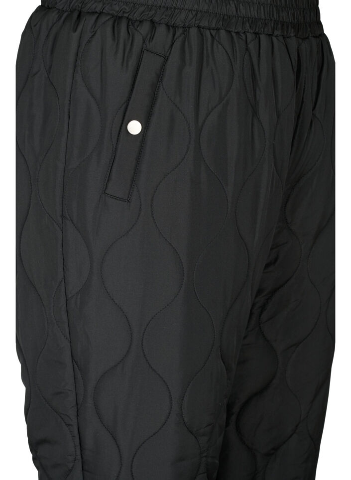 Gesteppte Thermohosen, Black, Packshot image number 2