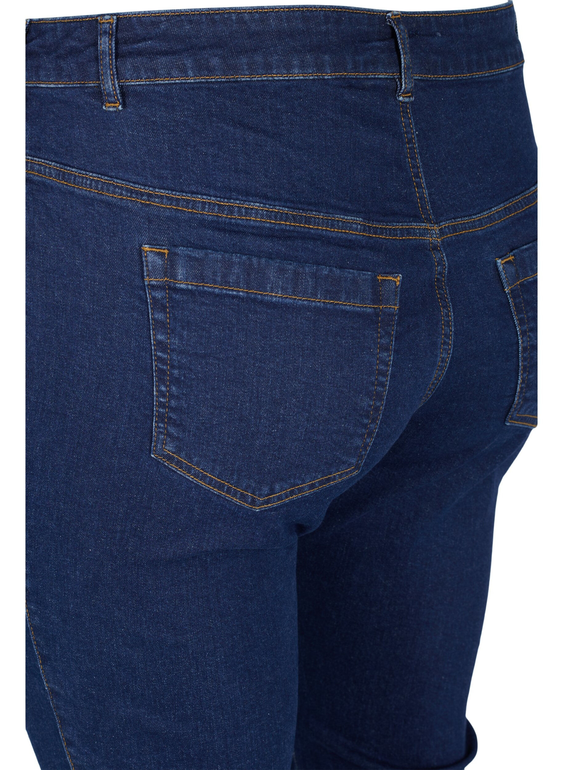 Zizzi Ellen Bootcut-Jeans mit hoher Taille, Blau, Packshot image number 3