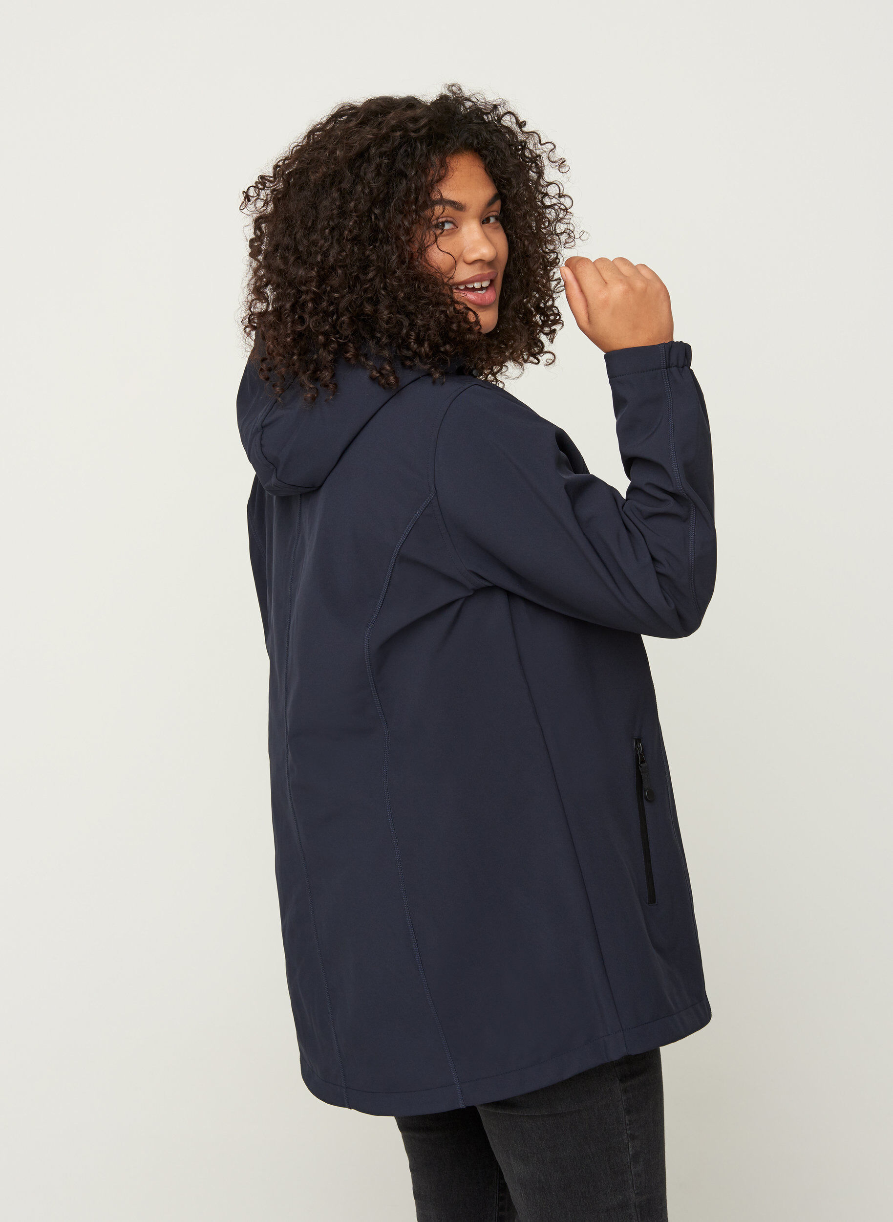 Zizzi Softshelljacke, Night Sky, Model image number 2