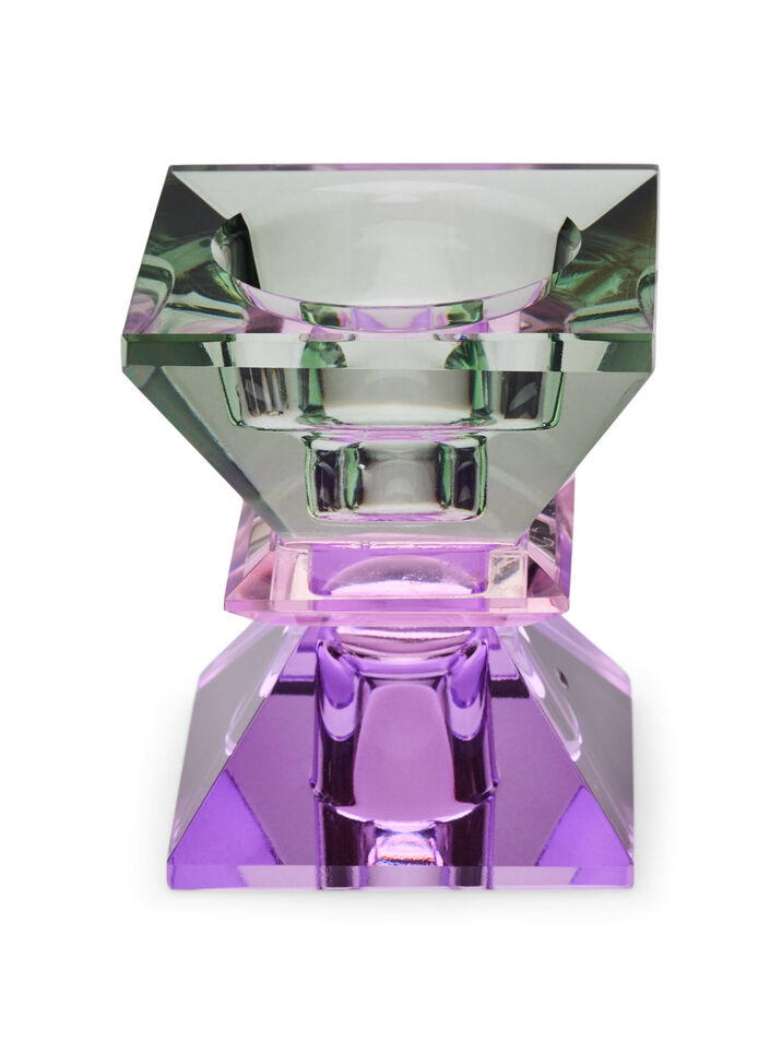 Kristall-Kerzenleuchter, Violet/Olive Comb, Packshot image number 1