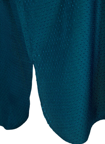 Kurzärmeliges Hemdblusenkleid mit gepunktetem Muster, Deep Teal, Packshot image number 3
