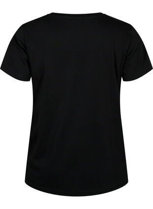 Trainings-T-Shirt mit Print, Black w. Let's Go, Packshot image number 1