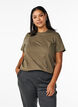 Basic-T-Shirt aus Baumwolle mit Rundhalsausschnitt, Gr&uuml;n, Model image number 0