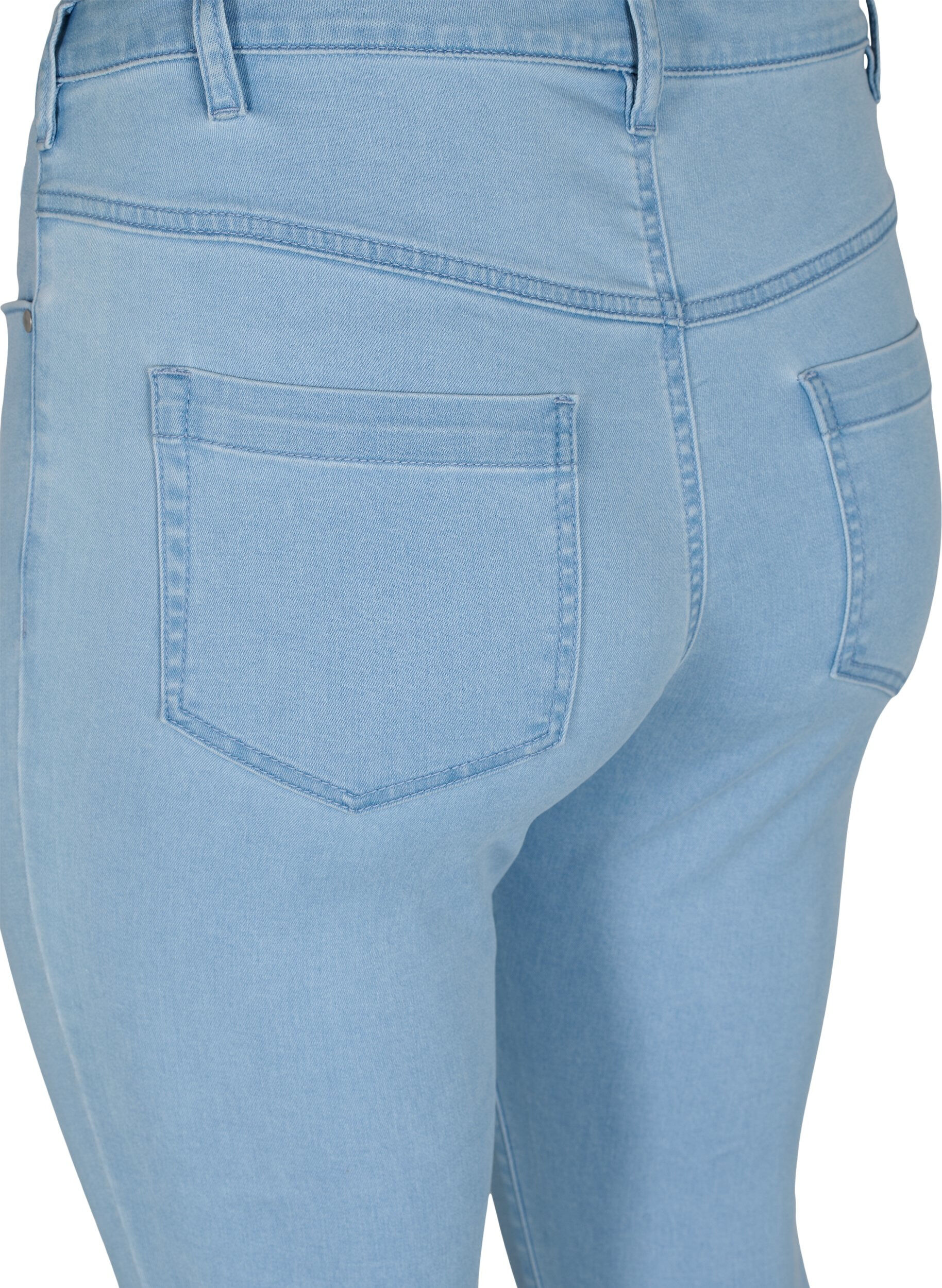 Zizzi Extra schmale Amy Jeans mit hoher Taille, Ex Lt Blue, Packshot image number 3