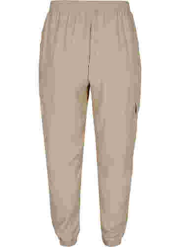 Lockere Hose aus Viskose mit großen Taschen, Oxford Tan, Packshot image number 1