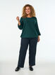 Bluse mit Struktur und 3/4-&Auml;rmeln, Gr&uuml;n, Model image number 1