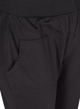 Lockere Hose mit Reißverschluss und Taschen, Black, Packshot image number 3