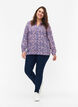 FLASH - Lang&auml;rmelige Bluse mit Print, Strong Blue Flower, Model image number 2