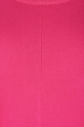 Lockere Strickbluse mit Rippbündchen, Pink Yarrow, Packshot image number 3