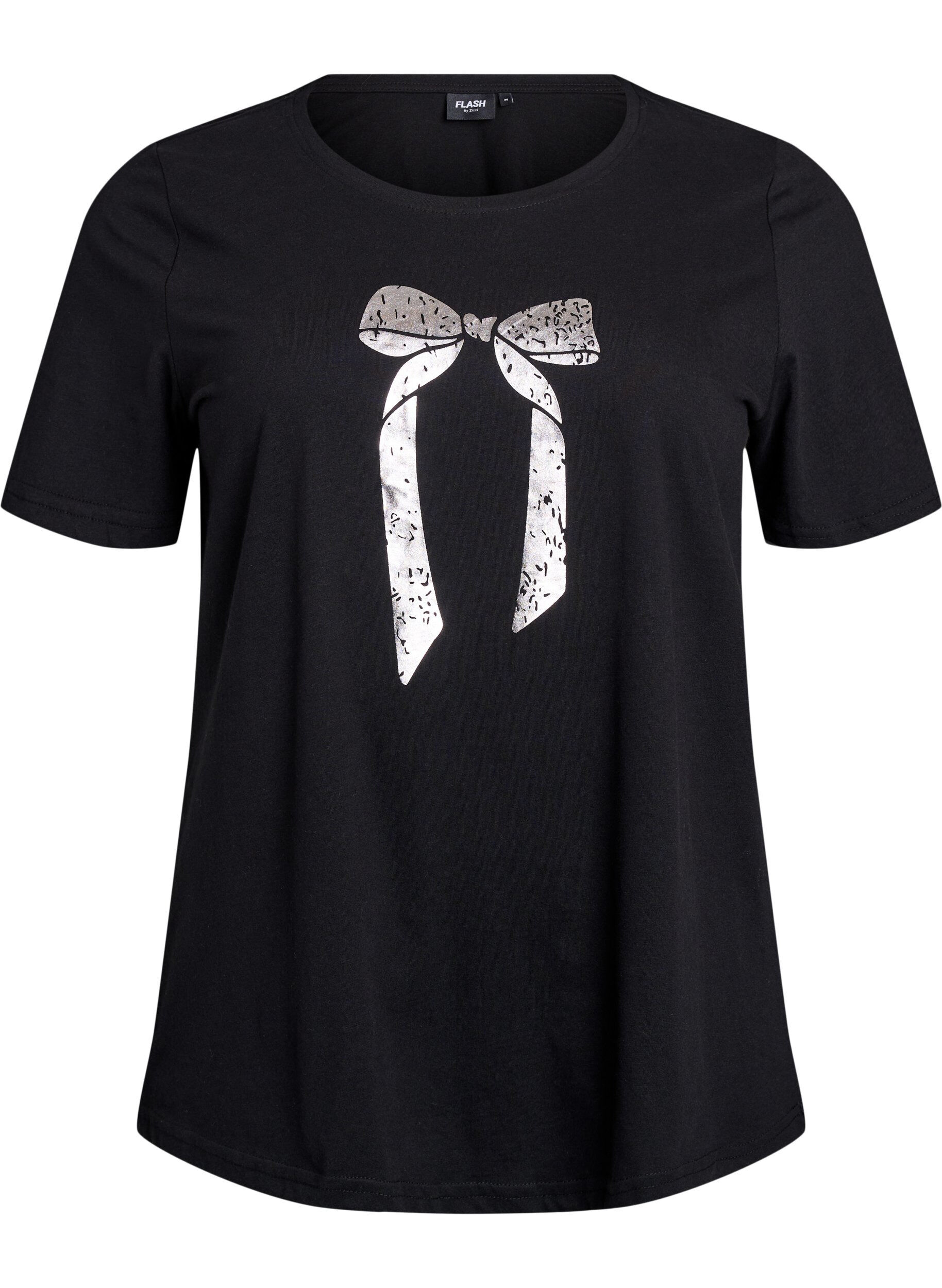 ZizziT-Shirt mit Print, Schwarz, Packshot image number 0
