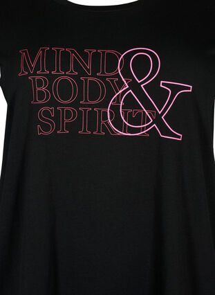 Trainings-T-Shirt mit Print, Black w. Mind/Body, Packshot image number 2