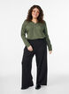 Langarmshirt mit V-Ausschnitt und Kn&ouml;pfen, Gr&uuml;n, Model image number 1