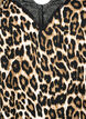 Top mit Spitze aus Viskose, Leopard, Packshot image number 2