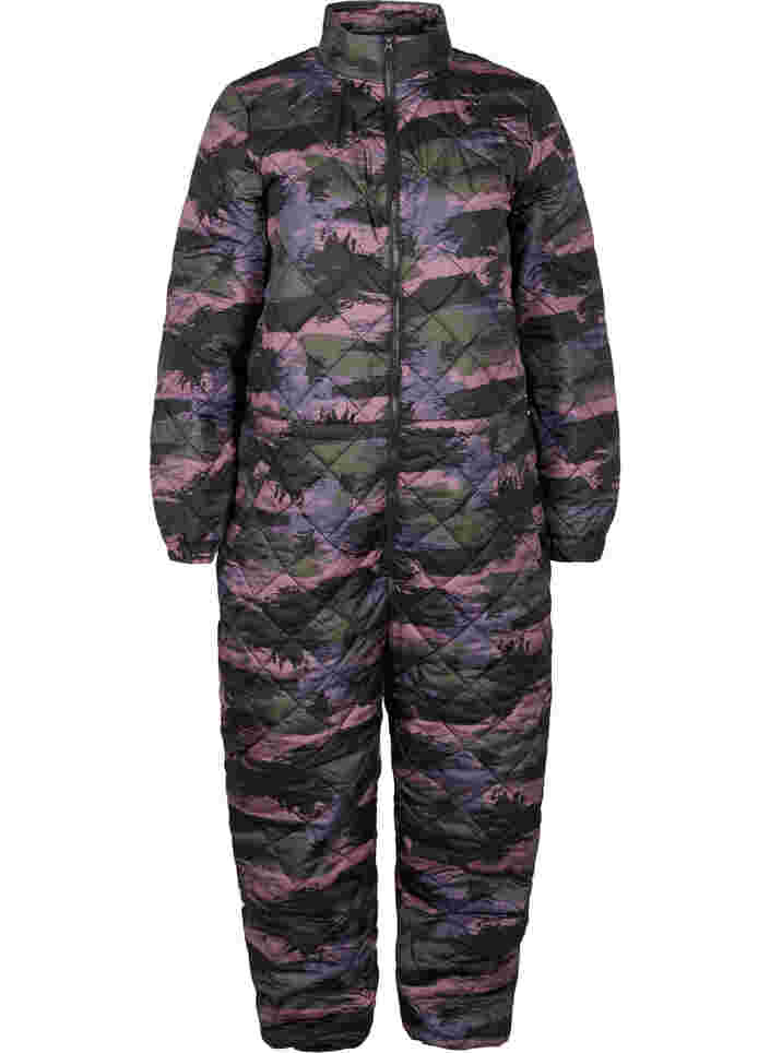 Thermojumpsuit mit Camouflage-Print, Camou print, Packshot image number 0