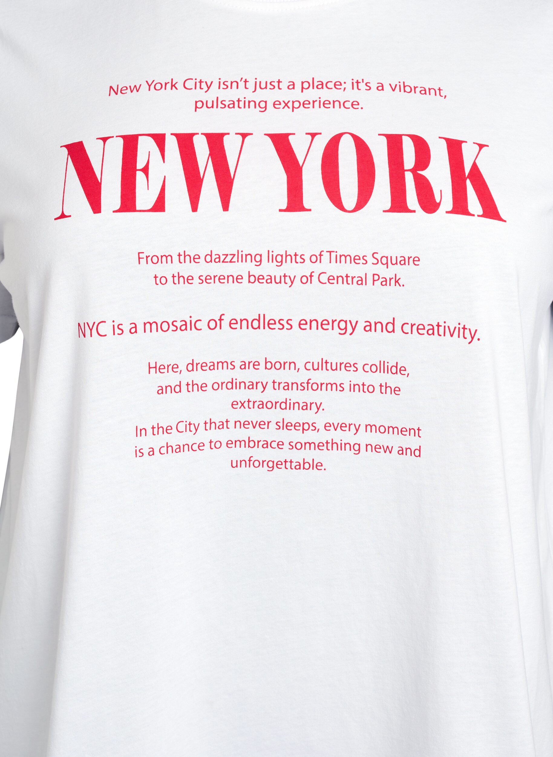 Zizzi Basic-T-Shirt aus Baumwolle mit Rundhalsausschnitt, Wei&szlig;, Packshot image number 2